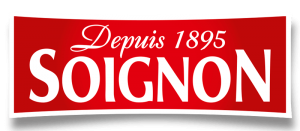 Logo Soignon - Rectangle Rouge et blanc
