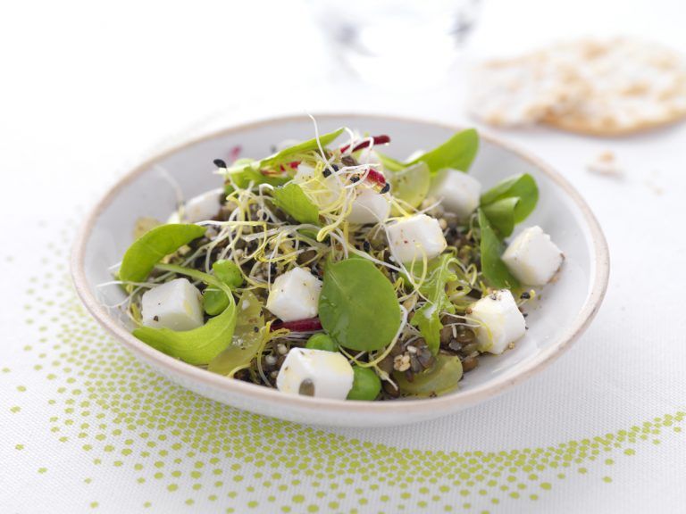 Salade Fraîche de Lentilles et Cubes de Vache Grand Fermage