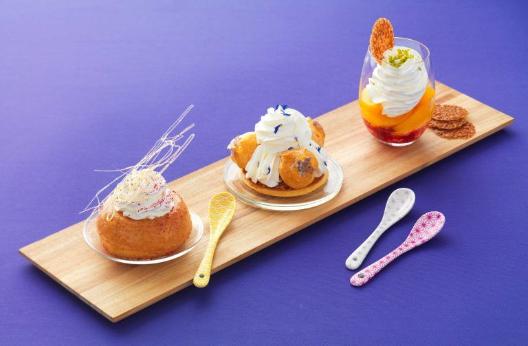 Verrine pêche chantilly Grand Fermage