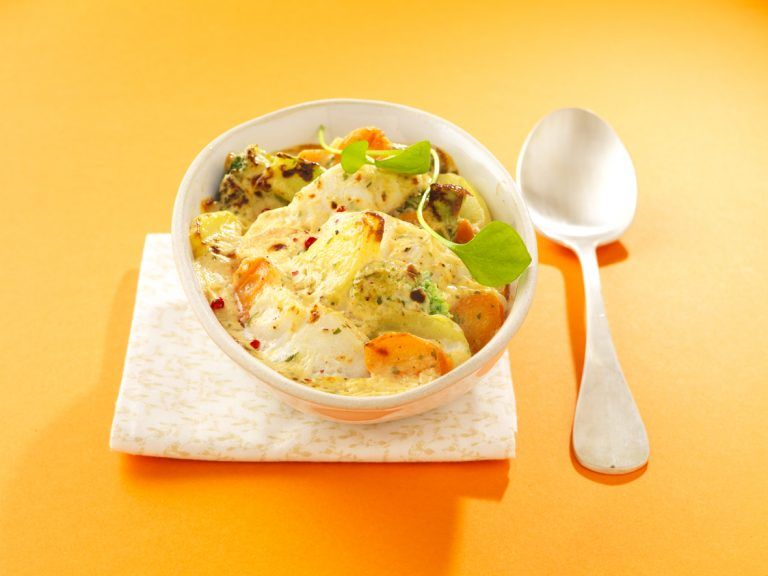 Gratin de cabillaud et chèvre frais Soignon Professionnel