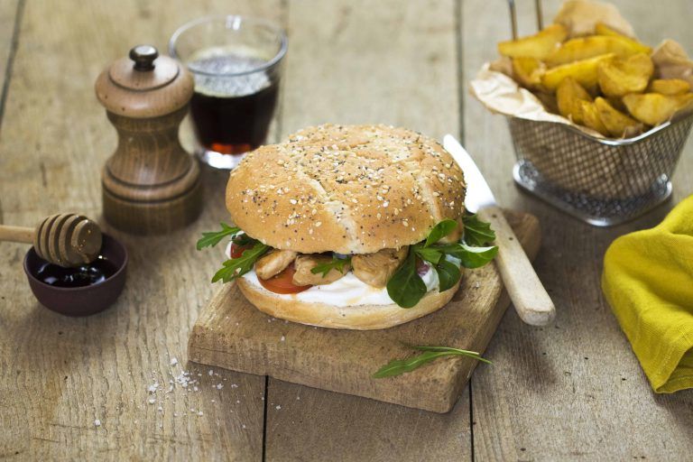 Burger Poulet Chèvre Miel Soignon Professionnel
