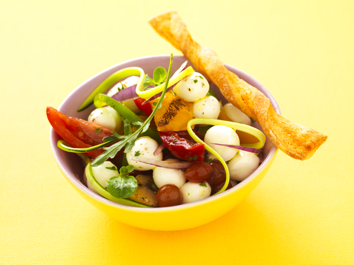 Salade de Billes de Mozzarella et Légumes Grillés Maestrella