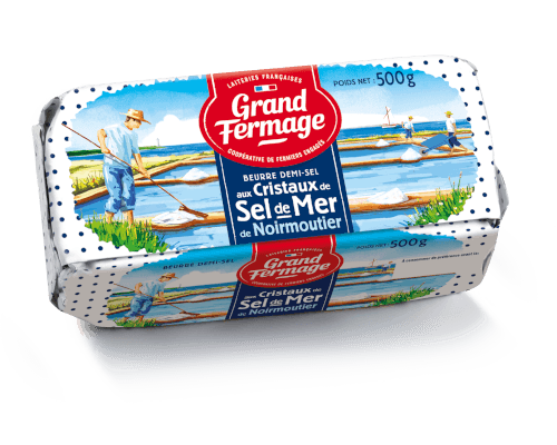 Beurre aux cristaux de sel de Noirmoutier 250g Grand Fermage