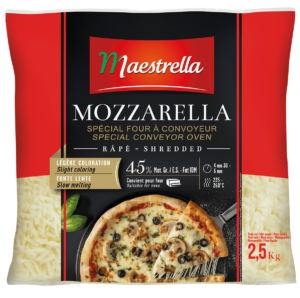 Mozzarella spéciale four à convoyeur râpée Maestrella