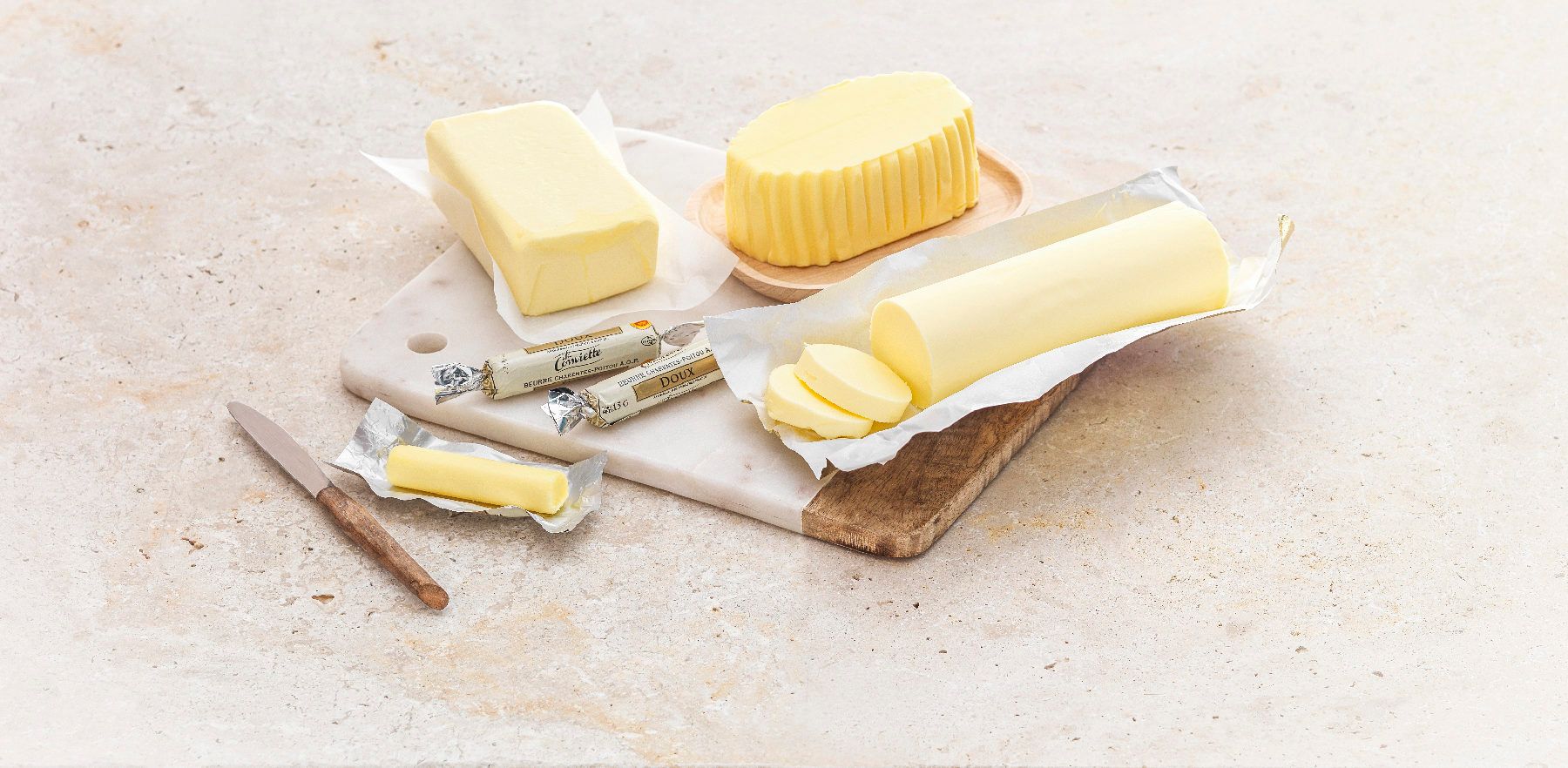 Image de présentation de la gamme nos beurres
