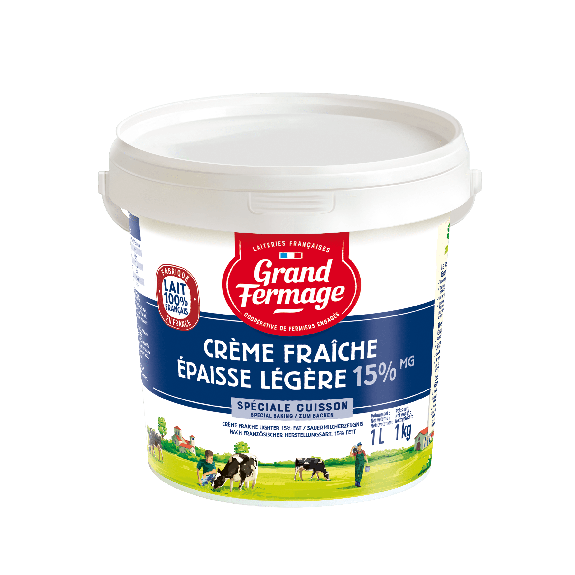Crème fraiche épaisse légère 15% MG