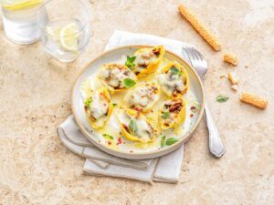 Recette Conchiglioni aubergine artichaut citron, Eurial Food Service et Industry
