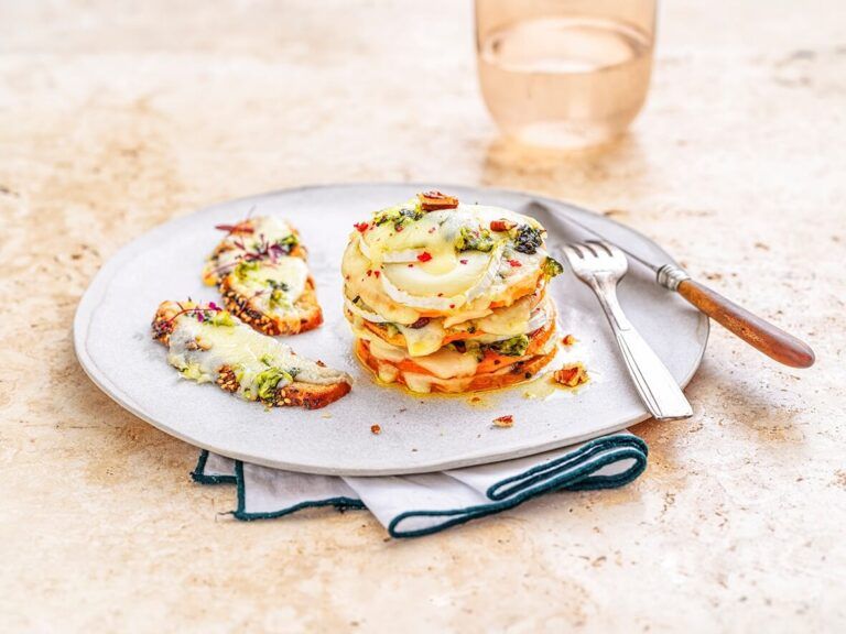 mille feuilles salé mozzarella fior di latte chèvre et courge, Eurial Food Service Industry