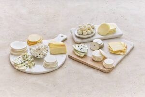 Photo présentant la gamme des fromages IQF pour industriels de l'agroalimentaire d'Eurial FSI
