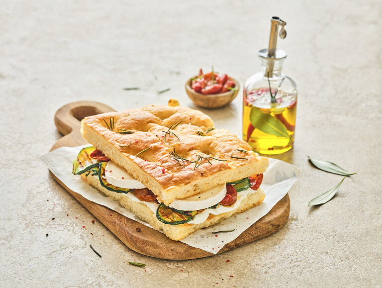 Focaccia au Tost’O’Chèvre & légumes grillés